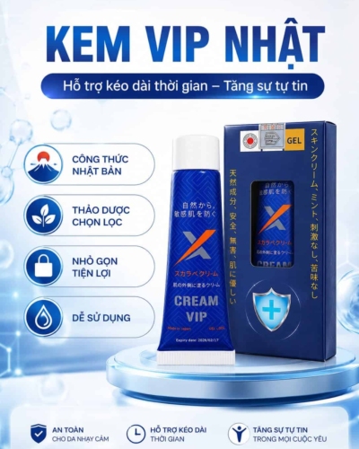 Banner Kem Vip Nhật hỗ trợ kéo dài thời gian, tăng tự tin