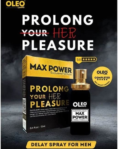 Xịt kéo dài thời gian Oleo Lampo Max Power 12ml chính hãng – hộp và chai Delay Spray for Men