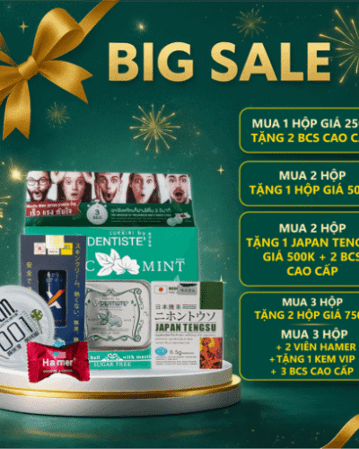 Kẹo phòng the bạc hà Love Mint Nhật Bản – Banner BIG SALE combo hộp Love Mint kèm quà tặng