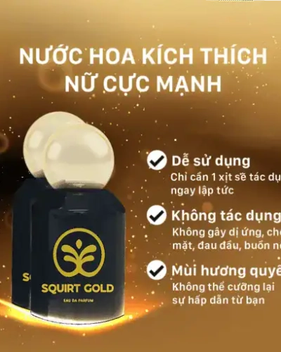 Nước hoa kích dục nữ Squirt Gold chính hãng – chai Squirt Gold liệt kê công dụng nổi bật
