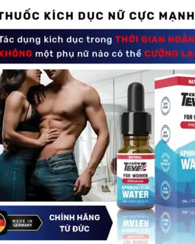 Thuốc kích dục nữ Extra Tevez Đức chính hãng – cặp đôi ôm nhau cạnh lọ và hộp Extra Tevez