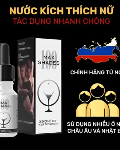 Thuốc kích dục nữ Maxshades chính hãng – Đồ họa cờ Nga, lọ và hộp Max Shades, cam kết chính hãng từ Nga