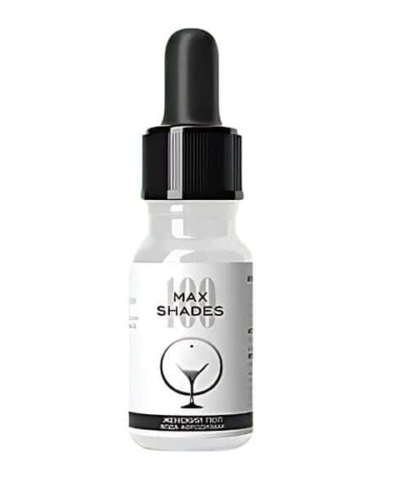 Thuốc kích dục nữ Maxshades chính hãng – Lọ nhỏ giọt trắng Max Shades 100 đứng riêng, nền trắng