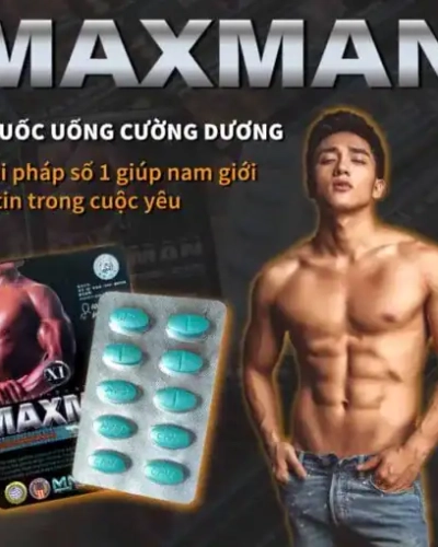 Viên uống Maxman USA hỗ trợ cường dương – Nam giới cơ bắp kèm hộp vỉ Maxman