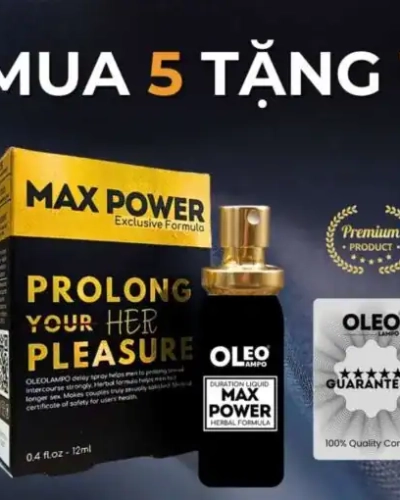 Xịt kéo dài thời gian Oleo Lampo Max Power 12ml – Banner mua 5 tặng 1 hộp Oleo Max Power
