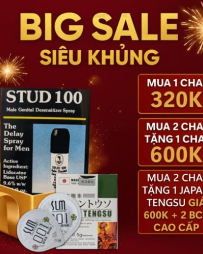 Xịt kéo dài thời gian quan hệ Stud 100 chính hãng – Banner Big Sale combo giá Stud 100