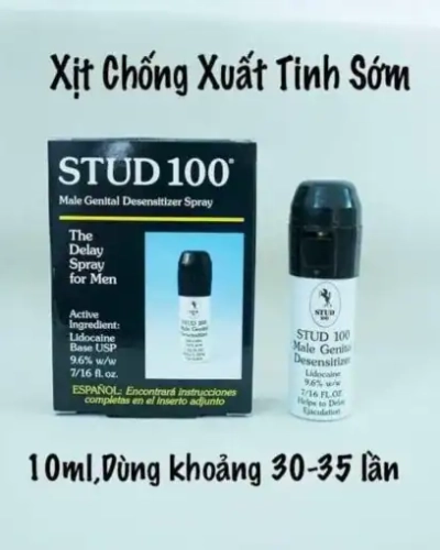 Xịt kéo dài thời gian quan hệ Stud 100 chính hãng – Hộp chai Stud 100 kèm chữ công dụng