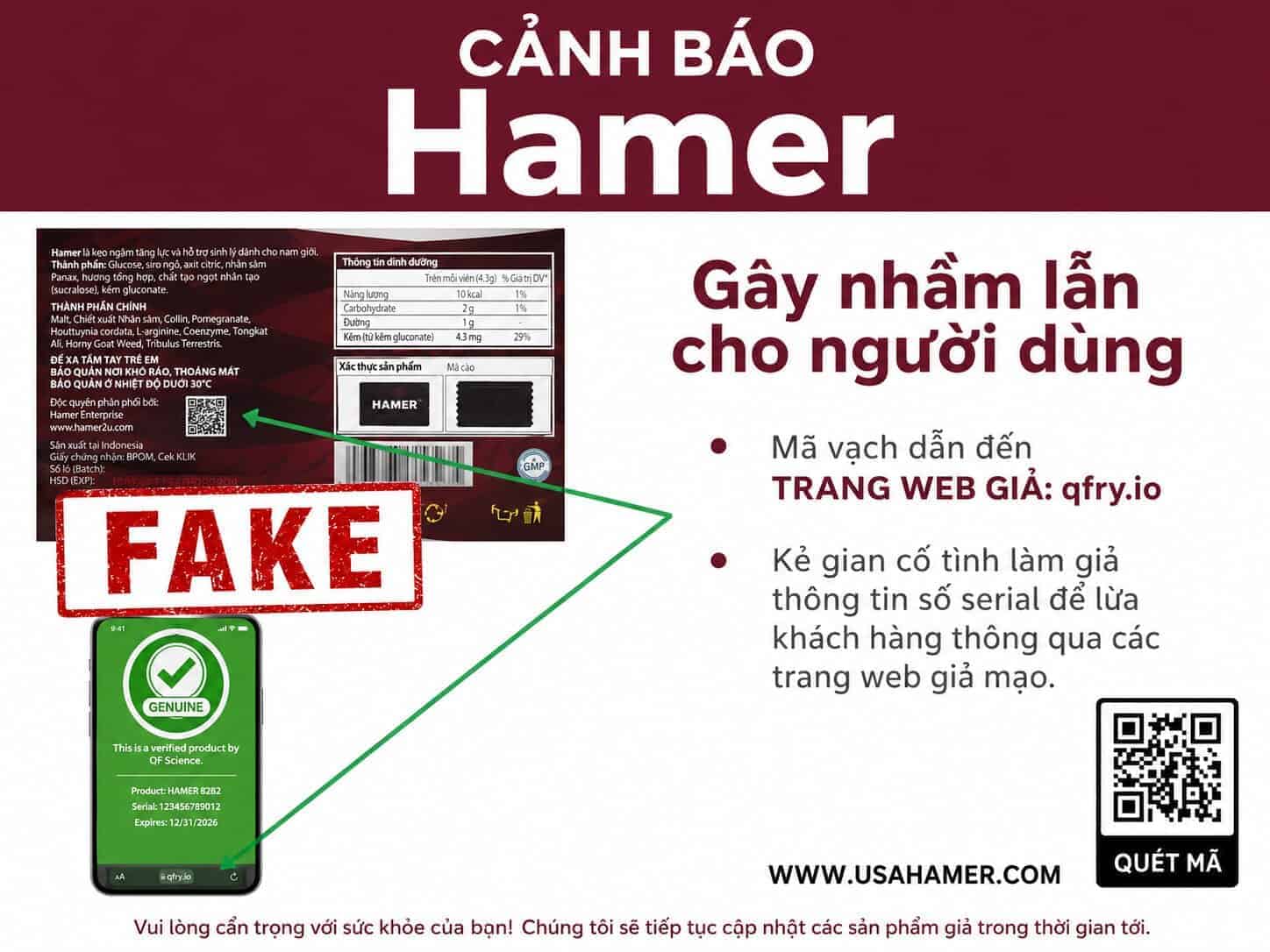 Cảnh báo mã QR dẫn tới web giả qfry.io