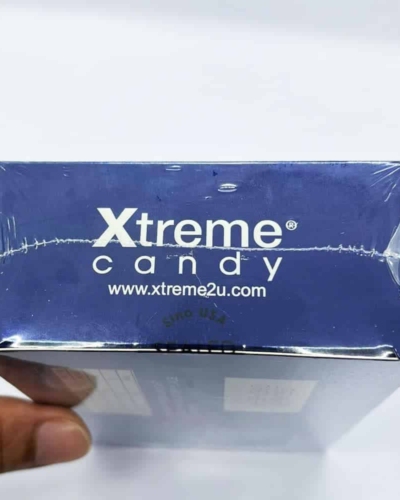Kẹo sâm Hamer Xanh Xtremes Mỹ chính hãng – Tay cầm hộp Xtreme candy xanh bọc nilon