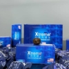 Kẹo sâm Hamer Xanh Xtremes Mỹ chính hãng – Hộp Xtreme candy xanh và viên kẹo nâu bày ra