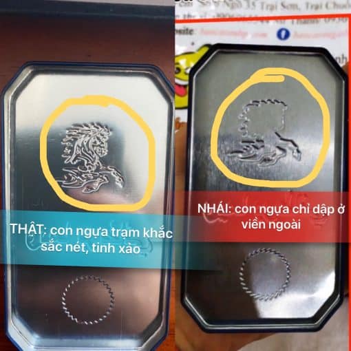 So sánh hình ngựa dập thật giả