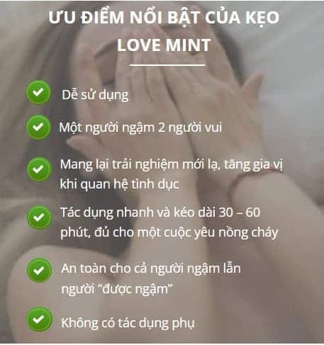 Ưu điểm nổi bật của kẹo Love Mint