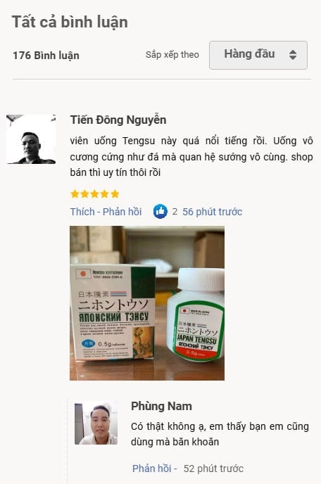 Tengsu Japan - chi tiết & phản hồi khách