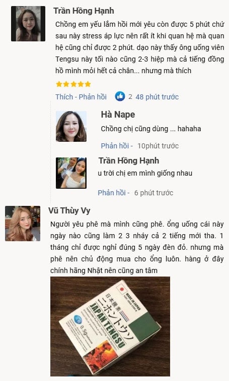 Tengsu Japan - chi tiết & phản hồi khách
