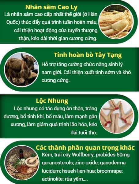 Thành phần thảo dược Tengsu Japan