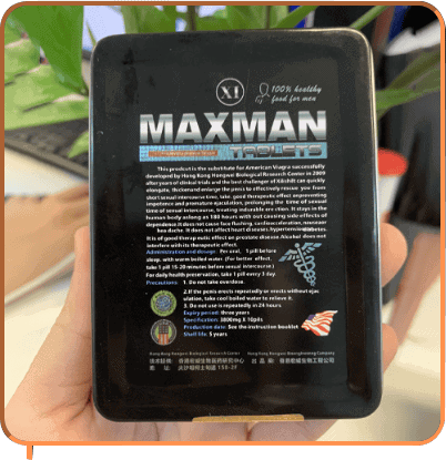 Mặt sau hộp Maxman hướng dẫn