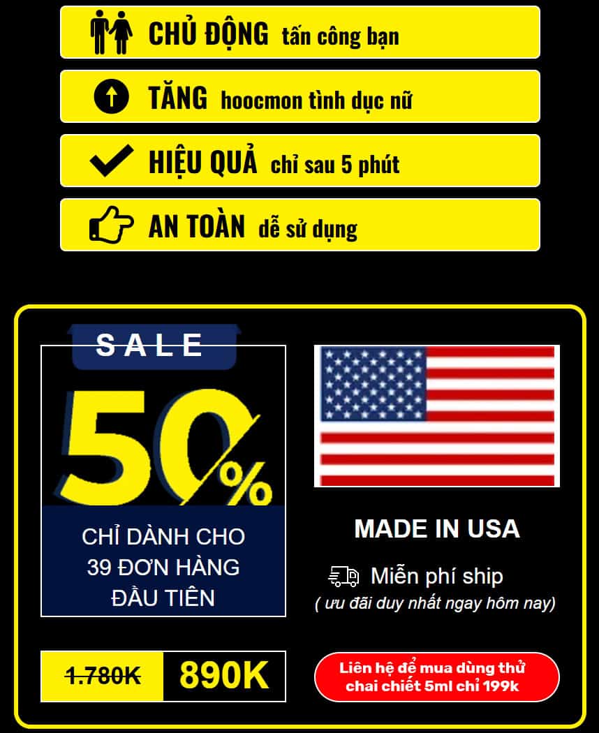 Squirt Gold made in USA, chủ động tăng hoocmon tình dục nữ