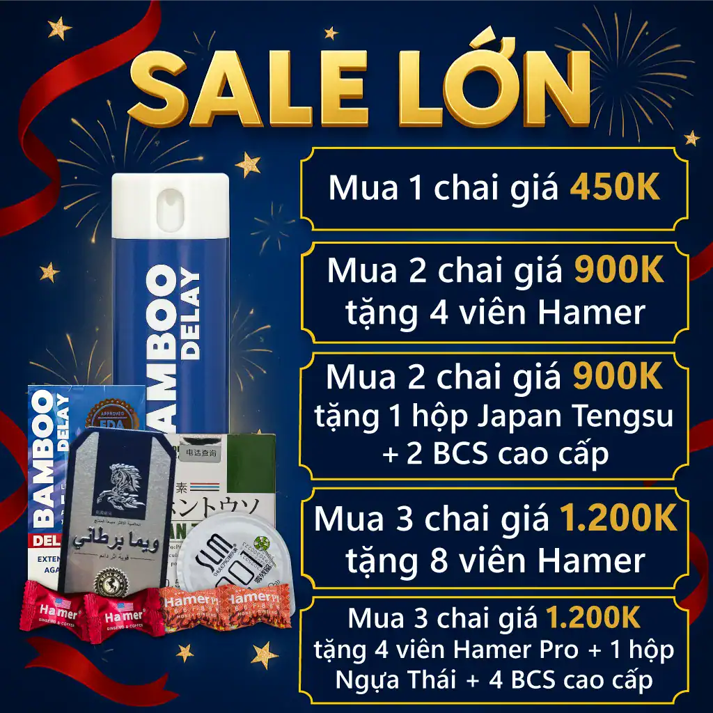 Xịt chống xuất tinh sớm Bamboo Delay 12ml chính hãng Mỹ