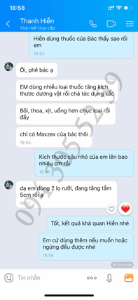 Feedback khách Maxzex 4