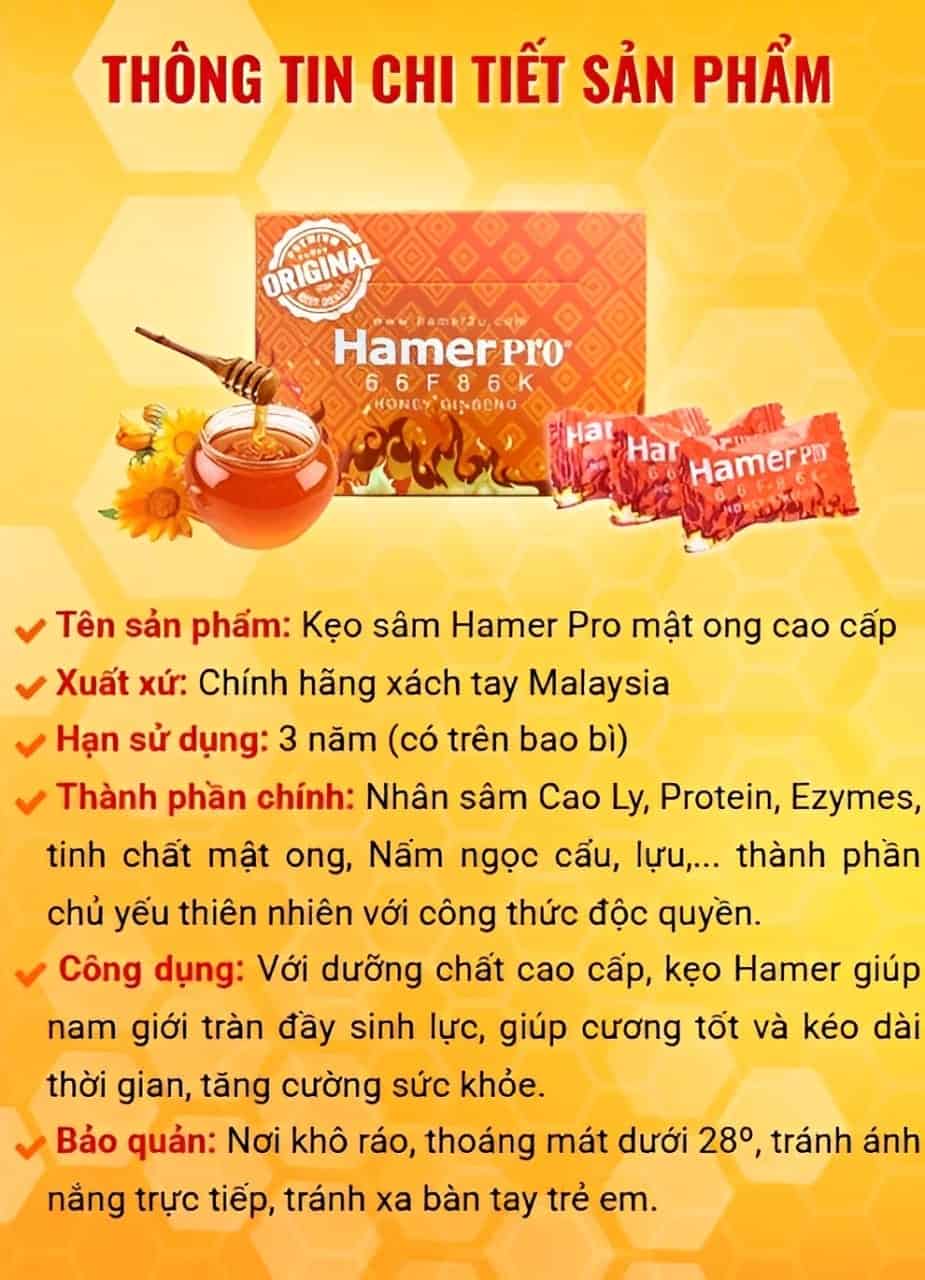 Thông tin chi tiết sản phẩm Hamer Pro