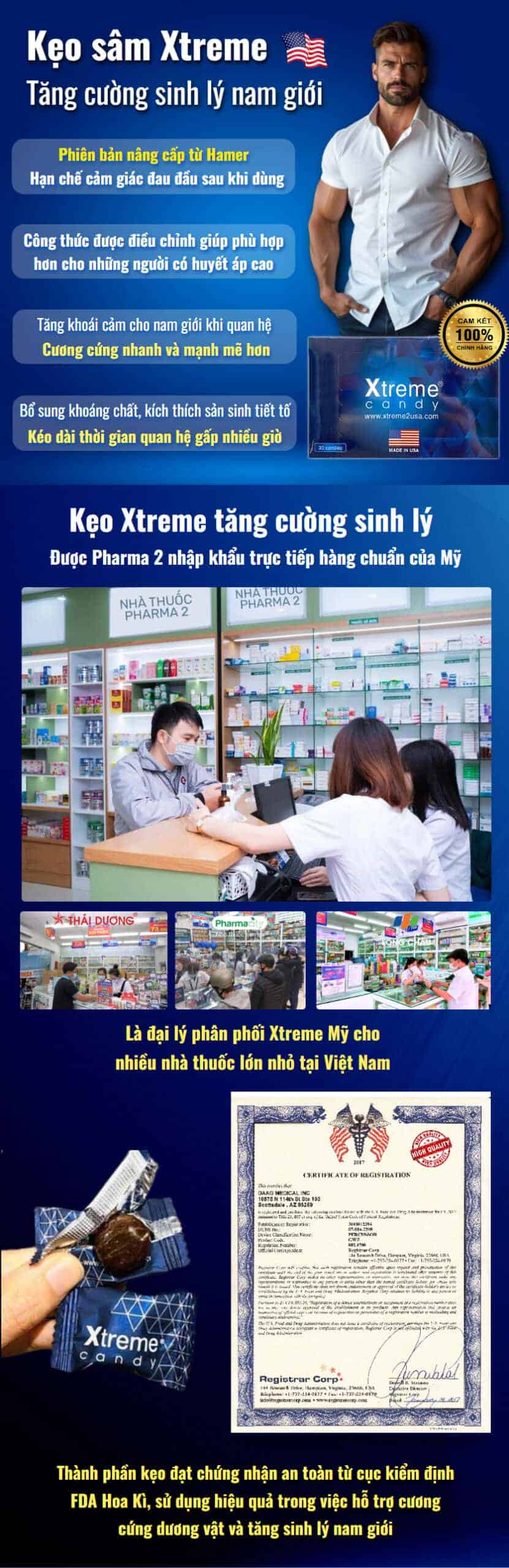 Chi tiết kẹo sâm Hamer Xanh USA
