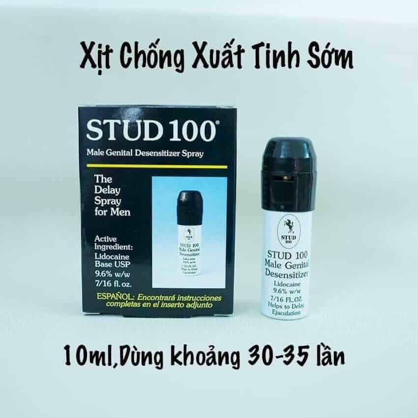 Xịt Stud 100 chống xuất tinh sớm 10ml dùng 30-35 lần