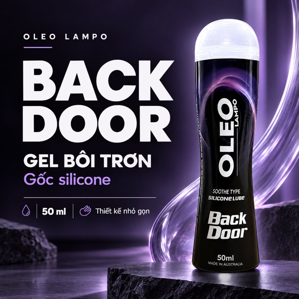 Gel bôi trơn hậu môn Oleo Lampo Back Door 50ml gốc silicone