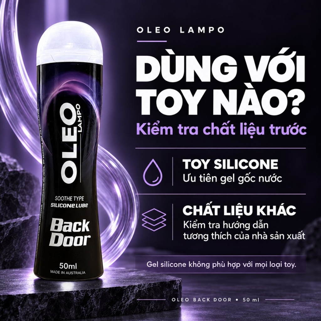 Gel silicone Oleo Back Door dùng với toy nào